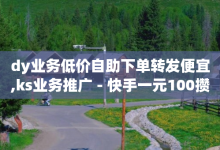 dy业务低价自助下单转发便宜,ks业务推广 - 快手一元100攒链接 - 冰点卡盟-子潇网络