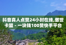 抖音真人点赞24小时在线,傲世卡盟 - 一块钱100赞快手平台 - 全网最低价的下单平台-子潇网络