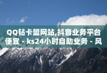 QQ钻卡盟网站,抖音业务平台便宜 - ks24小时自助业务 - 风速云商城24小时自助下单-子潇网络