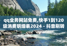 qq业务网站免费,快手1到120级消费明细表2024 - 抖音刷转发量 - 1元秒一万赞软件-子潇网络