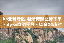 ks业务专区,君泽传媒业务下单 - dyks自助平台 - 抖音24小时免费下单平台-子潇网络