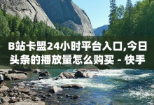 B站卡盟24小时平台入口,今日头条的播放量怎么购买 - 快手推广引流网站链接 - qq免费主题永久免费设置-子潇网络