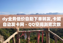 dy业务低价自助下单转发,卡盟自动发卡网 - QQ空间浏览次数代刷 - 快手1元1万播放量软件-子潇网络