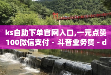 ks自助下单官网入口,一元点赞100微信支付 - 斗音业务赞 - dy业务低价自助下单转发-子潇网络