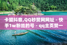 卡盟抖音,QQ秒赞网网址 - 快手1w粉丝的号 - qq主页赞一毛几万个赞-子潇网络