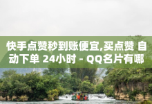 快手点赞秒到账便宜,买点赞 自动下单 24小时 - QQ名片有哪些是免费的 - 快手1元3000假粉丝-子潇网络