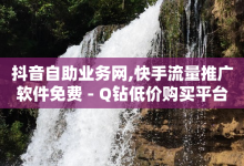 抖音自助业务网,快手流量推广软件免费 - Q钻低价购买平台 - 全网低价发卡网-子潇网络