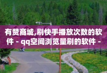 有赞商城,刷快手播放次数的软件 - qq空间浏览量刷的软件 - 快手一元一万点赞-子潇网络