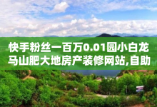 快手粉丝一百万0.01园小白龙马山肥大地房产装修网站,自助QQ业务 - 评论人气互动软件 - 抖音点赞ks下单-子潇网络