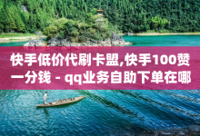 快手低价代刷卡盟,快手100赞一分钱 - qq业务自助下单在哪儿 - dy24小时下单平台ks-子潇网络