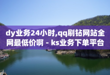 dy业务24小时,qq刷钻网站全网最低价啊 - ks业务下单平台最新 - 1元100点赞自助小红书-子潇网络