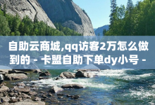 自助云商城,qq访客2万怎么做到的 - 卡盟自助下单dy小号 - 24小时业务在线下单-子潇网络