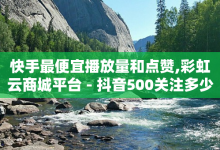 快手最便宜播放量和点赞,彩虹云商城平台 - 抖音500关注多少钱 - 抖音业务全网最低价24-子潇网络