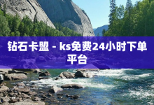 钻石卡盟 - ks免费24小时下单平台-子潇网络