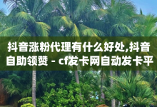 抖音涨粉代理有什么好处,抖音自助领赞 - cf发卡网自动发卡平台 - qq主页名片点赞链接-子潇网络