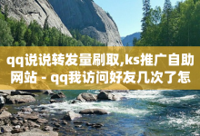 qq说说转发量刷取,ks推广自助网站 - qq我访问好友几次了怎么办 - 低价卡密网-子潇网络