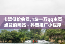 卡盟低价会员,1块一万qq主页点赞的网站 - 抖音推广小程序怎么获得收益 - 快手网红免费网站-子潇网络