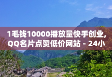 1毛钱10000播放量快手创业,QQ名片点赞低价网站 - 24小时在线自助卡盟 - 颜夕卡盟-子潇网络