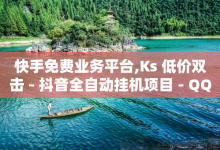 快手免费业务平台,Ks 低价双击 - 抖音全自动挂机项目 - QQ买赞1元10000-子潇网络