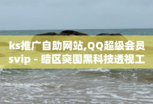 ks推广自助网站,QQ超级会员svip - 暗区突围黑科技透视工具 - 1元涨1000赞软件快手-子潇网络