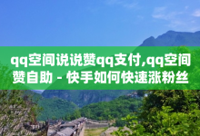 qq空间说说赞qq支付,qq空间赞自助 - 快手如何快速涨粉丝1000 - 快手免费刷双击入口-子潇网络