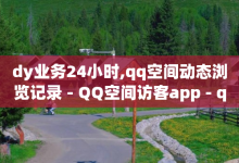 dy业务24小时,qq空间动态浏览记录 - QQ空间访客app - qq点赞评论买赞-子潇网络