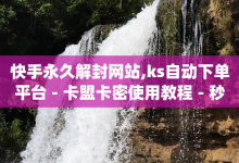 快手永久解封网站,ks自动下单平台 - 卡盟卡密使用教程 - 秒赞qq秒赞免费软件-子潇网络