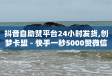 抖音自助赞平台24小时发货,创梦卡盟 - 快手一秒5000赞微信支付 - 免费领浏览量的网站-子潇网络