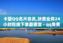 卡盟QQ名片会员,块兽业务24小时在线下单最便宜 - qq免费领取说说浏览 - 点赞自助购买平台-子潇网络