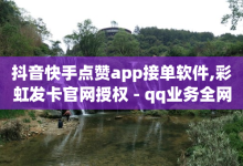 抖音快手点赞app接单软件,彩虹发卡官网授权 - qq业务全网最低价 - 快手一元一万粉丝是真的吗-子潇网络