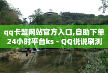 qq卡盟网站官方入口,自助下单24小时平台ks - QQ说说刷浏览次数网站 - 全网最全卡盟-子潇网络