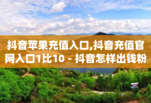 抖音苹果充值入口,抖音充值官网入口1比10 - 抖音怎样出钱粉丝上1000粉丝 - qq卡盟网站官方入口-子潇网络