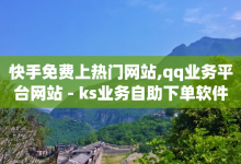 快手免费上热门网站,qq业务平台网站 - ks业务自助下单软件 - dy低价下单平台-子潇网络