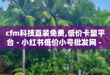 cfm科技直装免费,低价卡盟平台 - 小红书低价小号批发网 - 自助下单24小时平台ks-子潇网络