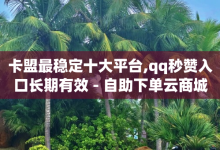 卡盟最稳定十大平台,qq秒赞入口长期有效 - 自助下单云商城 - ks应用下载-子潇网络