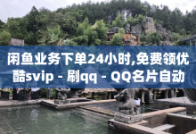 闲鱼业务下单24小时,免费领优酷svip - 刷qq - QQ名片自动回复赞-子潇网络