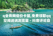 q业务网低价卡盟,免费领取qq空间说说浏览量 - 抖音评论自定义下单自助 - ks业务免费涨赞-子潇网络