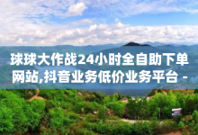 球球大作战24小时全自助下单网站,抖音业务低价业务平台 - qq点赞下单平台自助 - 抖音一元100个赞秒到网站-子潇网络