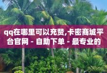 qq在哪里可以充赞,卡密商城平台官网 - 自助下单 - 最专业的平台 - QQ名片点赞-子潇网络