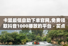 卡盟最低自助下单官网,免费领取抖音1000播放的平台 - 买点赞下单 - ks人工服务电话24小时-子潇网络