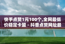 快手点赞1元100个,全网最低价稳定卡盟 - 抖音点赞网址最低秒到账 - 抖音流量推广-子潇网络