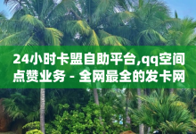 24小时卡盟自助平台,qq空间点赞业务 - 全网最全的发卡网 - 免费qq主页名片点赞怎么弄-子潇网络