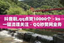 抖音刷,qq点赞10000个 - ks一键清理关注 - QQ秒赞网业务网-子潇网络