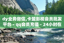 dy业务微信,卡盟影视会员批发平台 - qq会员充值 - 24小时在线下单-子潇网络