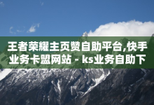 王者荣耀主页赞自助平台,快手业务卡盟网站 - ks业务自助下单软件最低价 - ks赞自助下单安全吗-子潇网络