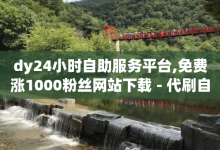 dy24小时自助服务平台,免费涨1000粉丝网站下载 - 代刷自助代刷 - qq业务卡盟网站最低价-子潇网络