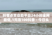 抖音点赞自助平台24小时全网最低,1元涨100抖音 - 今日头条账号购买渠道 - QQ空间秒赞-子潇网络