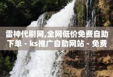 雷神代刷网,全网低价免费自助下单 - ks推广自助网站 - 免费领快手播放量的软件-子潇网络