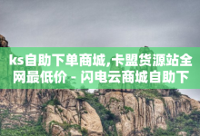 ks自助下单商城,卡盟货源站全网最低价 - 闪电云商城自助下单 - ks免费业务平台快手-子潇网络