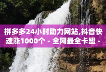 拼多多24小时助力网站,抖音快速涨1000个 - 全网最全卡盟 - 流量推广app-子潇网络